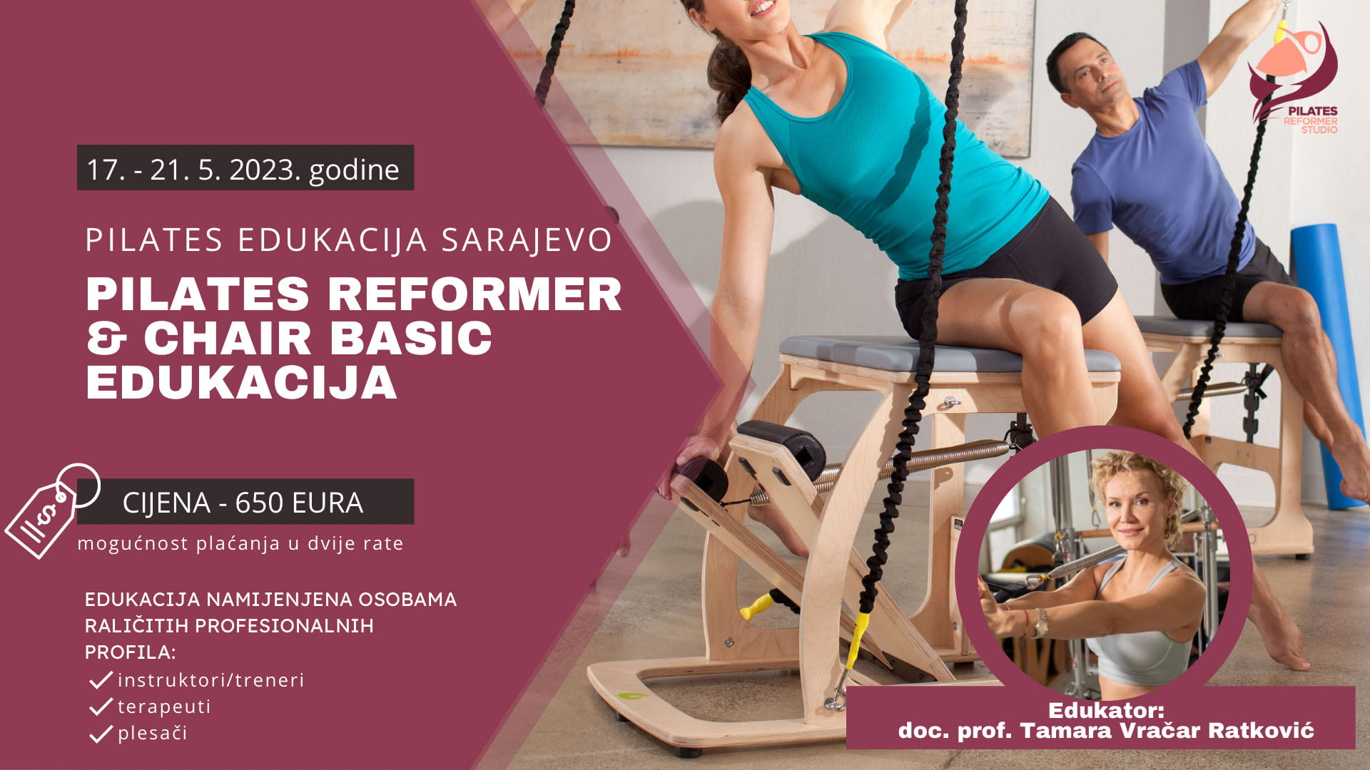 Read more about the article PILATES REFORMER & CHAIR BASIC EDUKACIJA